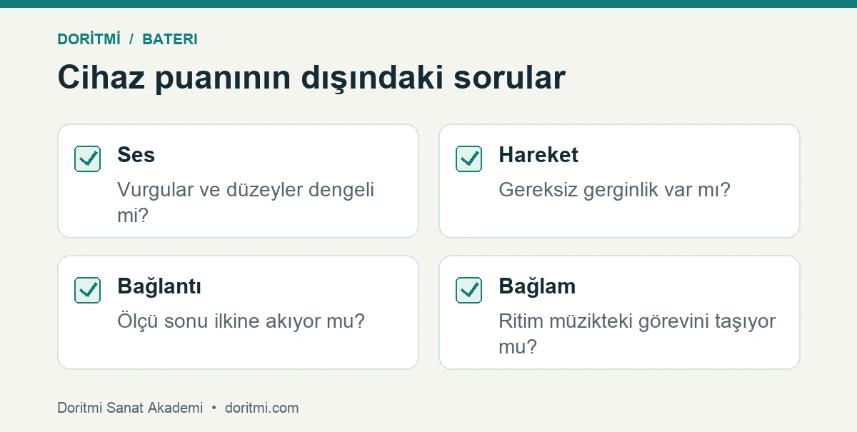 Bateri zaman göstergesine ek ses hareket bağlantı ve müzikal görev kontrolleri