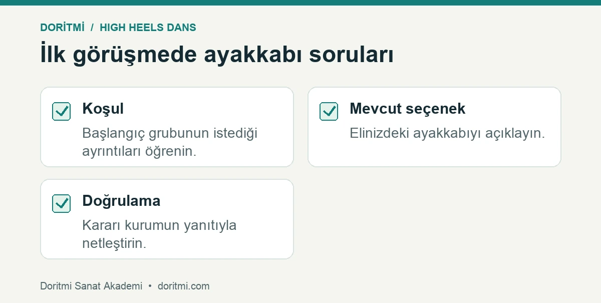 High heels başlangıç için ayakkabı koşulu soruları