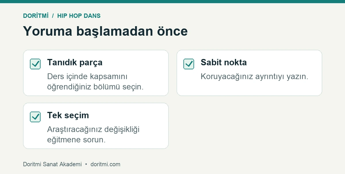 Hip hop freestyle için tanıdık parça ve tek seçim kontrolü