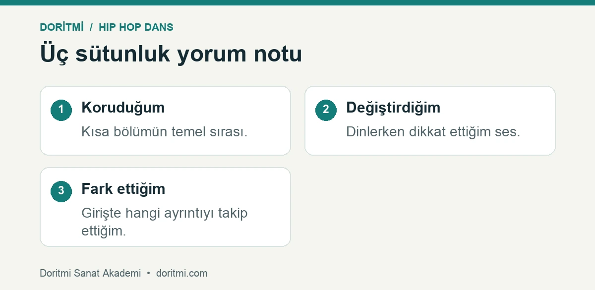 Kişisel dans yorumunda korunan, değişen ve fark edilen ayrıntılar