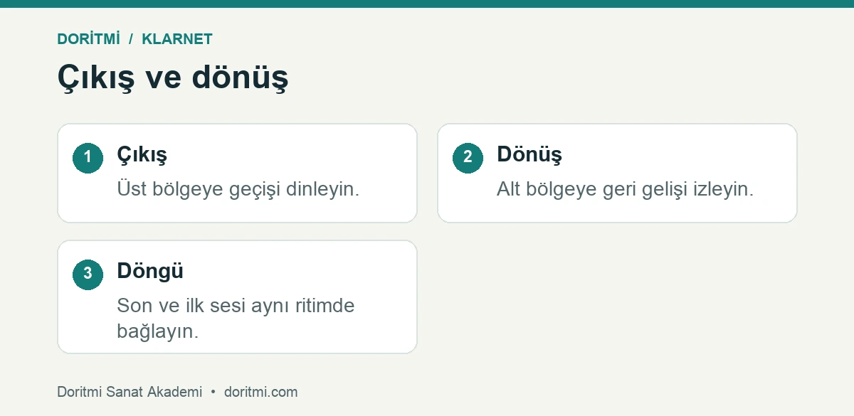 Klarnette ses bölgesine çıkış geri dönüş ve döngü karşılaştırması